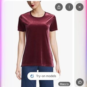 NWOT Lands’ End Red Short Sleeve Tee Sz M